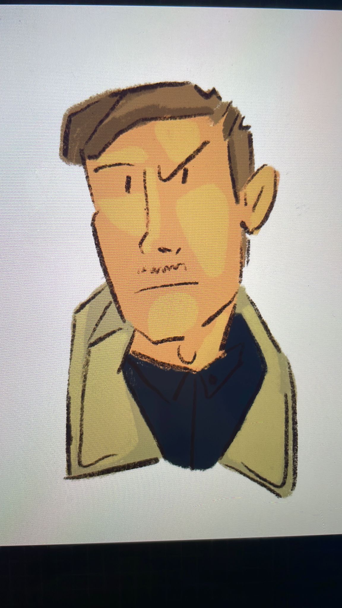 Illustrated portrait of author Loic Lematre